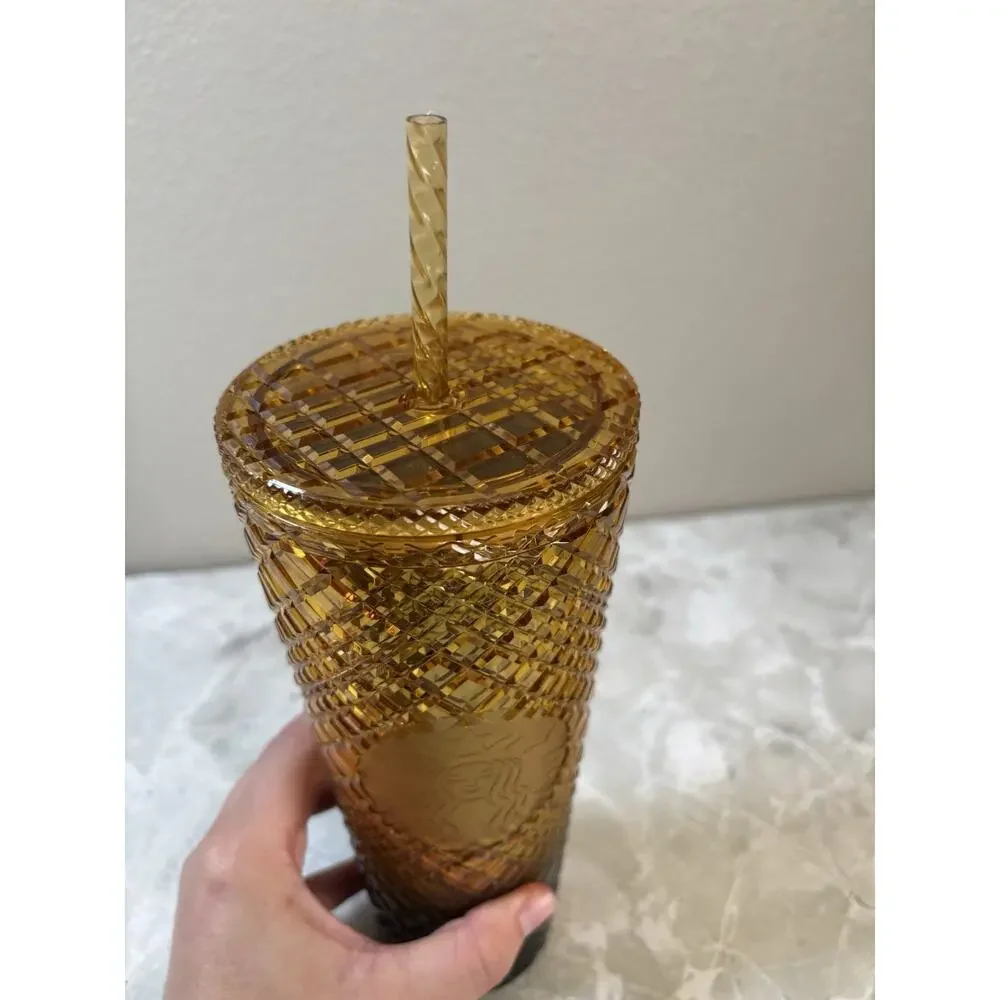 Walt Disney World Cinderella Castle‎ Starbucks Tumbler 24oz Gold and Black 2024